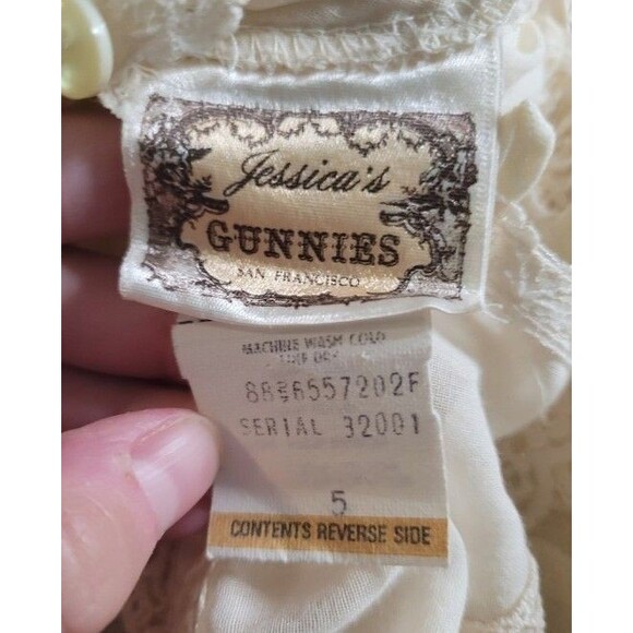 Gunne Sax Jessica’s Gunnies 1970s Vintage Victorian Style Ruffles & Lace Blouse - Picture 10 of 11